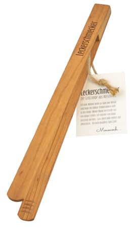 Grillzange Leckerschmecker Kirschholz, 30 cm lang, mit Gravur