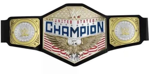 Mattel WWE United States US Championship Rollenspiel Kinder Titelgürtel, authentisches Styling mit verstellbarem Gürtel, ab 6 Jahren, Jugendliche, Schwarz
