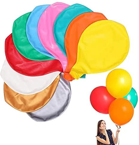 Groß Geburtstag Luftballons XXL,10 Stück 36 Zoll/90cm Bunt Luftballon Helium,Riesige Latex Ballon Dekoration für Hochzeit Geburtstag Taufe Babyparty Kinder Party Festival