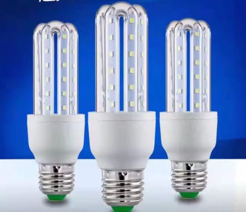 Hope lamps LED Energiesparlicht in U-Form, Mais Licht Augenschutz Energiesparlampe E27 Schraube Mund (3 Stück) 5 W warmes Licht