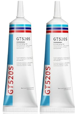 Colla per Tessuti, Cuce Colla Liquido, Colla per Scarpe-Colla per Pelle, 2PCS 60ml Fabric Sewing Glue Colla per Tessuti Resistente ai Lavagagi Adesivo per Tessuti per Tessuto Plastica Vetro