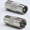 HiAoey 2 Pack TV Male Aerial Coaxial Cable Adaptor to PAL Female 9.5mm TV Satellite Antenna RF Coax Adapter Connector