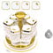 SAEIV Marmorierter Gewürzregale, Mit 6 x 120ml Gewürzgläser Eckig, 360° Drehbare Gewürz Organizer, Exquisite aus Edelstahl Gewürzregal Stehend, Gewürz-Organizer für Küchen, Schrank, Arbeitsplatte
