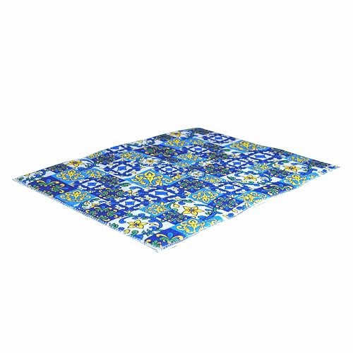 DETERMONDO Set 3 Tappetino Scolapiatti Super Assorbente Colori Maiolica Assortiti Struttura Extra Forte Cattura Gocce in Microfribra 41x48 cm Tappetino Assorbente Cucina