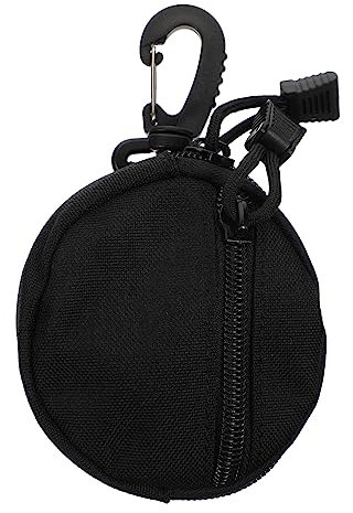 KOMBIUDA 2St Kopfhörertasche Bags säckchen Zippers travelit kletterstange o'bag Geldbörse für Münzen Handy gürteltasche Aufbewahrungsbeutel Outdoor-Tasche Gürteltasche außen Segeltuch Black