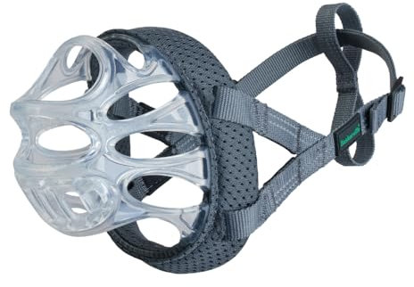 BASKERVILLE INVISA MAULKORB - Patentiertes hundefreundliches Design, Hunde können hecheln/trinken, verstellbar, gepolstert, Maulkorb für kleine Hunde, verhindert Beißen und Stöbern (Größe 1: 5cmx22cm)