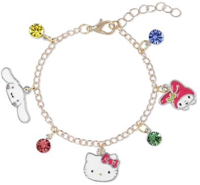 KIDS EUROSWAN Hello Kitty,My Melody and Cinnamoroll Charm Chain Adjustable Bracelet for Girls