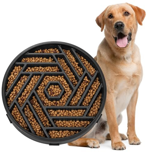 WHIPPY Gamelles à alimentation lente pour chien de taille moyenne et grande - 3 tasses - Gamelle puzzle pour ralentir l'alimentation - Labyrinthe - Gamelle de nourriture pour chien pour manger