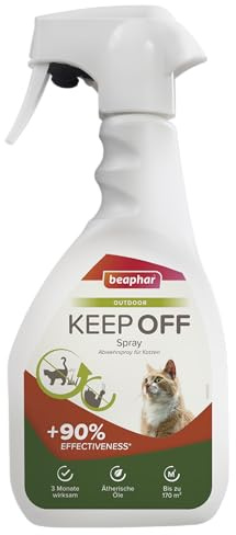 beaphar - Keep Off Fernhalte-Spray Outdoor - Hält Katzen Von Behandelten Bereichen Fern - Fernhaltespray - Bis Zu DREI Monate Wirksam - 500 ml