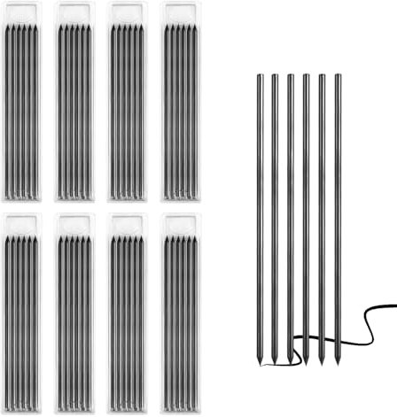 RMIVEGLIA 48 pezzi mine 2,8 mm per matita da carpentiere, HB, infrangibili, durevoli, ideali come mine matita da cantiere per disegni precisi.