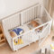 330 cm Extra Wide Pet Gate,Dog Playpen, 6 Panel Metal Puppy Playpen with 8 Wheels & Lockable Door, Lightweight Dog Fence with Safe Wooden Bottom, Ideal for Small and Medium Pets