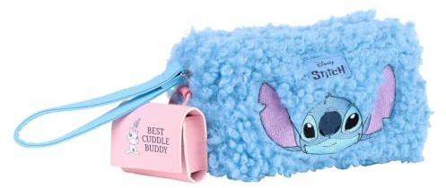 CERDÁ Life's Little Moments Stitch Travel Toiletry Bag - Sheepskin - Large Storage Capacity - Zipper Closure - Original Product