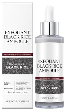 Exfoliante Facial De Arroz Negros,Peel Shot Glow Black Rice Ampoule,Eliminador Puntos Negros,Refinamiento Poros,Adecuado Para Todo Tipo De Piel,100ML
