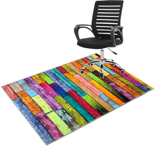 Bürostuhlunterlage Bodenschutzmatte, rutschfeste Schreibtisch Teppich für Bürostuhl, Bodenschutzmatte für Hartboden, Stuhlunterlage Gaming Teppich Bodenschutzmatte Bürostuhl Matte 120 x 250 cm