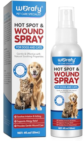 Hot Spot Care Spray for Dogs & Cats-Soothing Itch Relief for Skin Irritation,with Natural Tea Tree Oil & Aloe Vera