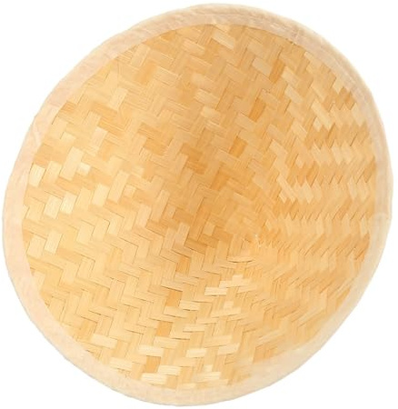 Traditional Chinese Bamboo Hat for Boys and Girls, Lightweight | Comfortable Fit, Khaki Finish, Decorative Wall Hanging, for Children, Boys and Girls, Asian Straw Hat