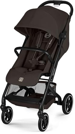 CYBEX Gold Buggy BEEZY, All-Terrain, ab 0-4 Jahre, Chocolate Brown | Ergonomische Liegeposition, ab Geburt bis ca. 4 Jahre, kompakt faltbar, Einhand-Gurtsystem, All-Terrain Räder