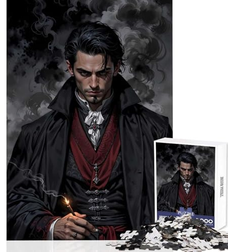Lord of Shadows Der unsterbliche GRAF 1000-teiliges Puzzle für Teenager Denkspiel Geschicklichkeitsspiel eng aneinanderliegende Teile Keine Lücken leicht zu Lernen Familienspaß (38x26cm)