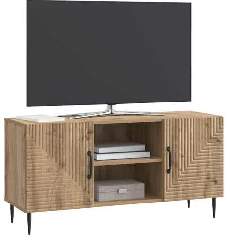 vidaXL TV-Schränk Artisan-Eiche 102 x 34,5 x 50 cm Holzwerkstoff, Vintage Rechteckiges Medienregal, Praktischer TV-Schrank, Viel Platz, Möbel zum Organisieren