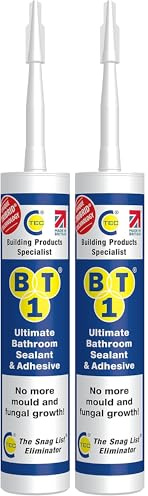 C-Tec BT1 White TRIBRID Ultimate Bathroom Sealant & Adhesive - 290ml (Pack of 2)