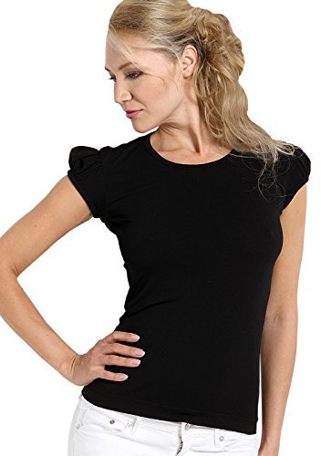 SENSI' T-Shirt Damen Ballon-Ärmel Made in Italy