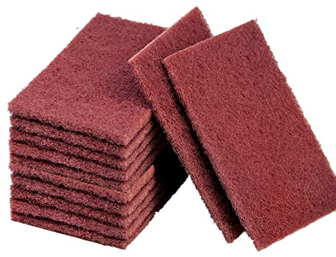 AMACOAM Spugne Abrasive per Acciaio Spugna Abrasiva Cucina Spugnette Abrasive Riutilizzabile Panni Detergente Panno Abrasivo per Tubi di Rame, Idraulici, Saldatori, Cucina 10 Pezzi