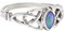 Windalf Bohemia Abalone Silberring Damen LUCANIA 6 mm Elfen Ring Glücks- & Freundschaftsring Vintage 925 Sterlingsilber (Silber, 64 (20.4))