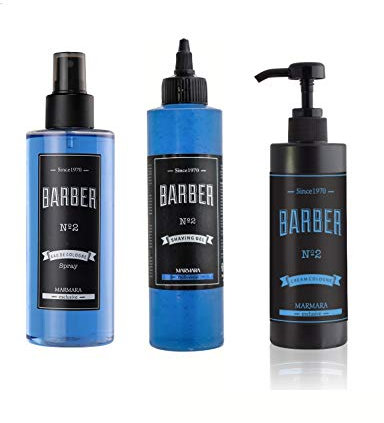 Marmara Barber Rasierset männer,Rasiergel After Shave Balsam Eau de Cologne No.2