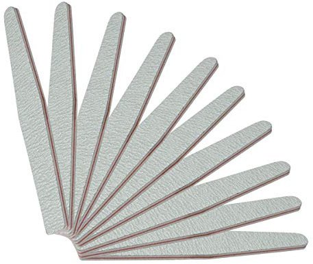 PROFICO 25x Nagelfeile Diamant Körnung 100/180 Premium Qualität Nagelfeile Feilenset für Gelnägel Naturnägel Nagelfeile Gelnägel für Maniküre & Pediküre (Grau (Zebra))
