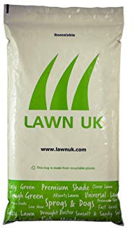 Lawn UK Hardwearing Grass Seed - Sprogs & Dogs Grass Seeds Fast Growing - 10kg up to 300sqm Coverage - Ideal for Family Lawns - Super Durable Perfect for Children & Pets