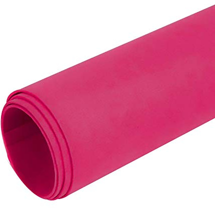 Moosgummi 90cm breit ab 0,5m 23 Farben Schaumgummi PE Schaumstoff Basteln Stoff, gerollter Versand, Farbe:pink