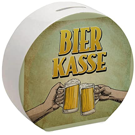 Tirelire avec motif rétro cool – Chopes à bière promptes pour le bar à la maison ou la prochaine fête avec des amis qui oublient de chiffres afin que vous n'ayez plus à payer les frais