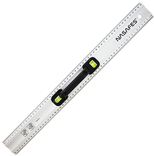 Aluminum Straight Edge Ruler with Handle, The Only Centimeter Ruler with a Handle in The USA, Ideal Ruler for Cutting, Much Safer Because of The Handle. Easy to Use and Light Weight.