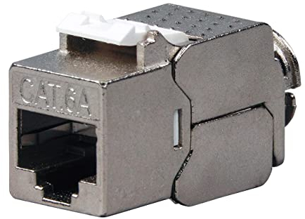 BIGtec 12 Stück Keystone RJ45 Modul CAT6a Jack Adapter geschirmt werkzeuglos Snap In Montage CAT.6a 500Mhz 10GBit/s Ethernet Verlegekabel Patchkabel Kabel geeignet für Cat.7 Kabel