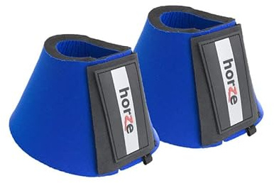 HORZE Pferde Hufglocken ProBell, Springglocken mit Klettverschluss, 2er Set, Blau, XL