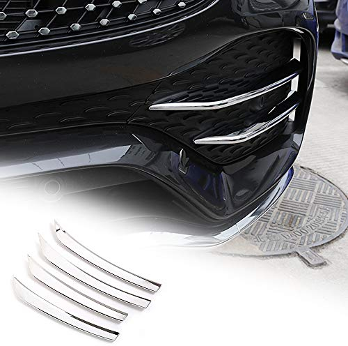 KUNGKIC ABS Chrom Auto Frontstoßstange Kühlergrill Nebelscheinwerfer Abdeckung accessories Car Bumper Grille Fog Light für Mercedes Benz GLC X253 2021 2020 zubehör