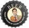 Metal Bar Signs for Home Bar Accessories - Large Round Bottle Top Cap Tin Plaque Wall Art Sign - Beer Gift Ideas for Pub Man Cave Garden Bars - BC-074 - Black - Diameter 35.5 cm