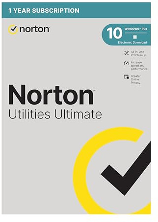 Norton Utilities Ultimate 10 Devices - 12 Months Subscription (Latest Version)