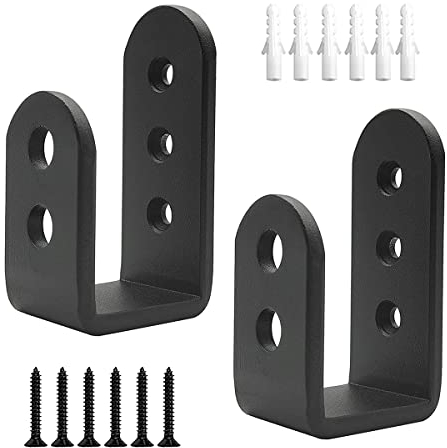 2 Packungen TüR Barrikade U Halterungen Open Bar SicherheitstüRhalterungen für Zuhause, Garagentor VerstäRkung für 2 X 4 Bretter