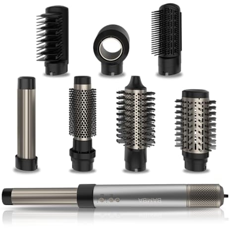 Cecotec Warmluftbürste, Haartrockner, Styler, Glätter - 14 Aufsätze - Coanda CeramicCare Technologie 14in1 AirGlam Champagne. 1400W, Digitaler Motor, Reduziert Frizz, 3 Temperaturen