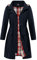 SaphiRose PONCHO Giacca a Vento Donna Impermeabile, Giacca da Pioggia Donna Lungo Elegante, Giacca Antipioggia All'aperto Leggero, con Cappuccio,per Corsa, Viaggi, Marina (Tessuto Impermeabile) XL