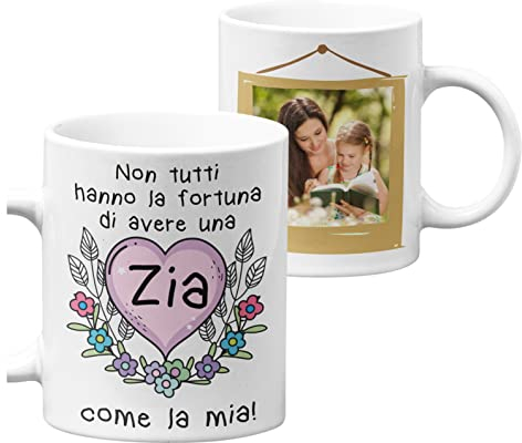 Colorfamily Tazza Personalizzata con foto Zia Non tutti hanno la fortuna di avere una Zia come la mia Mug 11 Oz