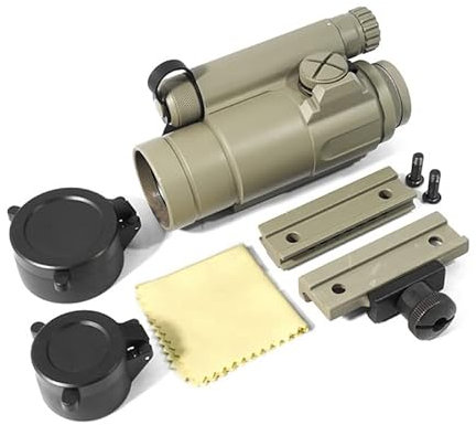 Objetivo táctico 2MOA con Reflector de Punto Rojo, Objetivo holográfico óptico con Cubierta de Lente de Bikini de Goma (Tan Red Dot)