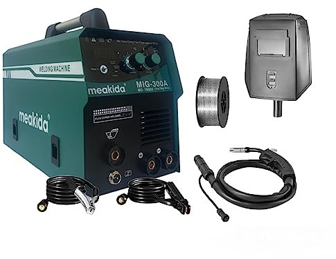 Saldatrice Multifunzione MIG-MMA 1kg/5kg Saldatrice a Filo Continuo + Elettrodo Saldatrice MIG No Gas 300A Display Digitale Portatile Saldatura MIG MMA Include Torcia e Filo animato da 0.8mm