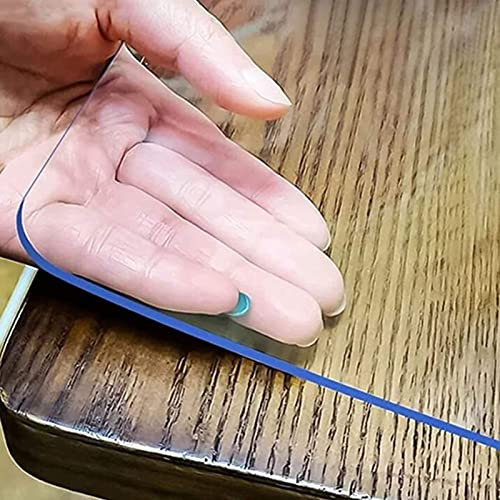 Transparent Plastic Carpet Protector Carpet Protector Thick Carpet/Tile Floor Mat， Gaming Chair Plastic PVC Protector for Long 0.6m/0.8m/1m/1.2m/1.4m Rugs, with Non Slip/Durable (Size : 1.4X2.8m/4.6X