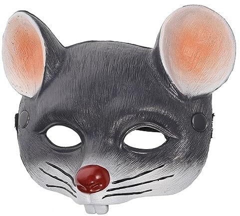 MAGICLULU Spielsets Für Kinder 1 Stück Tier 3D Maske Rattenkopf Halbmasken Für Halloween Kostüm Party Zubehör Spielzeug Für Kinder Geschenk
