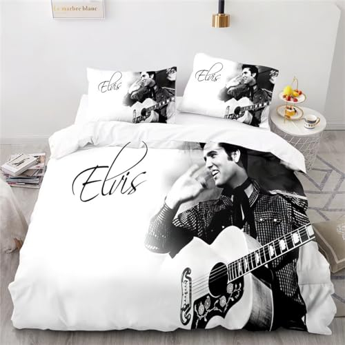 Shaari 3D Drucken Bettwäsche Set 200x200,Microfaser Einzelbett 1 Bettbezug Mit Reißverschluss + 2 Kissenbezüge 80x80