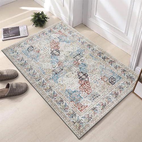 Hafaa Door Mat 40 x 60 cm – Coastal Machine Washable Mat Super Soft Non Slip Doormat Indoor Outdoor Water Absorbent Floor Mats Heavy Duty Entrance Rug