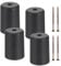 SUMNACON 4 Pcs Plastic 8cm Round Tapered Couch Legs, Black Sofa Legs Replacement Table Feet Cabinet Supporting Feet with Screw-in Screw for Room Furniture DIY Replacement