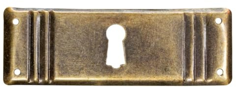 Antikas - Schlüsselplatte,Serie Washington,6er Pack | Eisen in Messing pat.| H3,3xB9,8cm